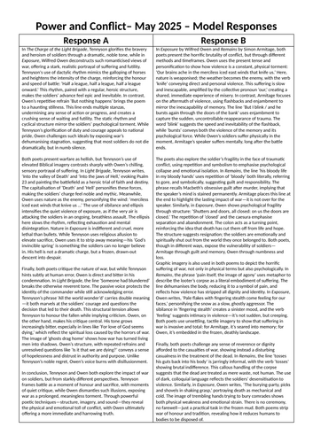 Power and Conflict May 2025 Model Answers on Exposure