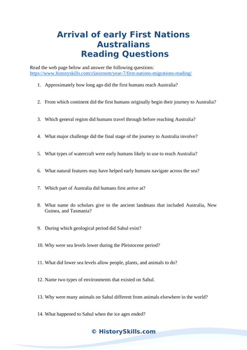 First Nations Migration to Australia Presentation