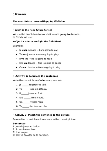 Studio 3 (Vert) - Module 2 - Je vais changer ma vie! - Grammar - Aller