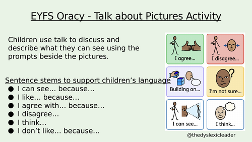 Oracy Talk about ... Pictures PPT