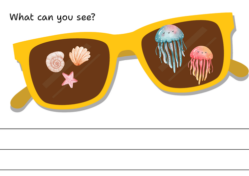 Seaside themed writing prompt- sunglasses