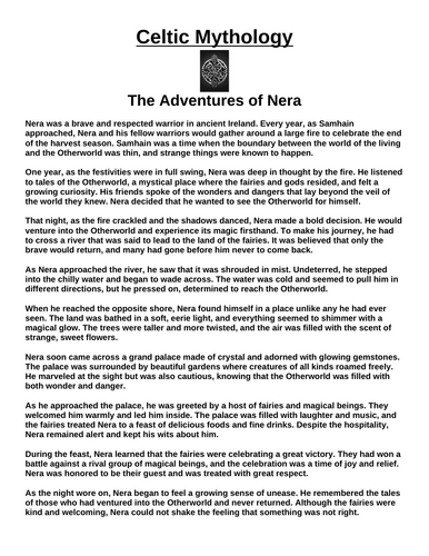 Celtic Myth: The Adventures of Nera “Article & Questions” Assignment