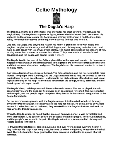 Celtic Myth: The Dagda's Harp “Article & Questions” Assignment