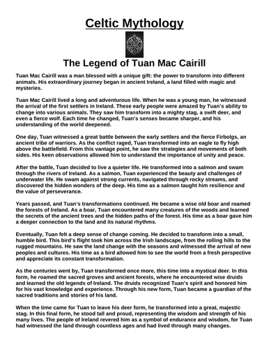Celtic Myth: The Legend of Tuan Mac Cairill  “Article & Questions” Assignment