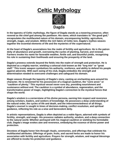 Celtic God: Dagda “Article & Questions” Assignment