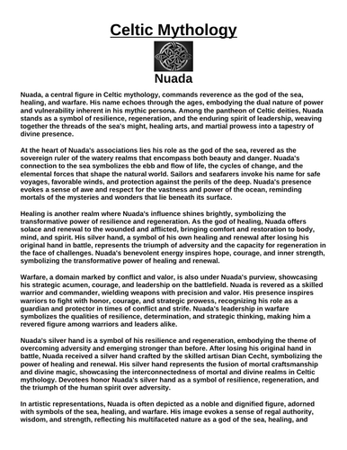 Celtic God: Nuada “Article & Questions” Assignment
