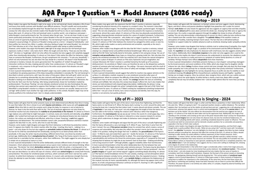 Paper 1 Question 4 Model Answers (2026 ready)
