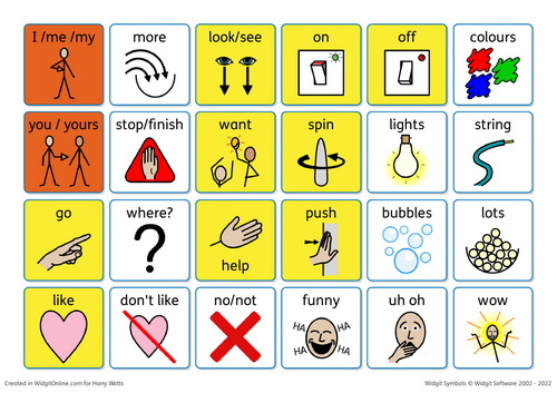 sensory room communication board