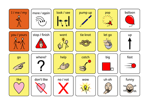 Balloons communication board