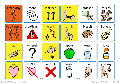 snack communication board