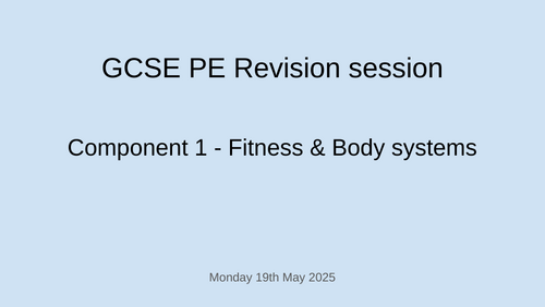 GCSE PE - MCQ's / revision lesson. Component 1 and Component 2 (Edexcel GCSE PE)