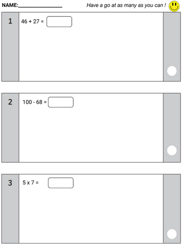 Year 2 SATs-Style Arithmetic Practice Worksheet (12 Questions)