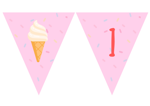 Ice Cream shop bunting