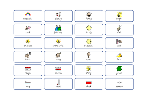 friendly adjective symbols
