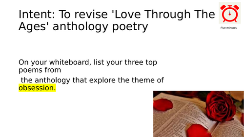 AQA A Level Literature: Love Through the Ages anthology poetry revision