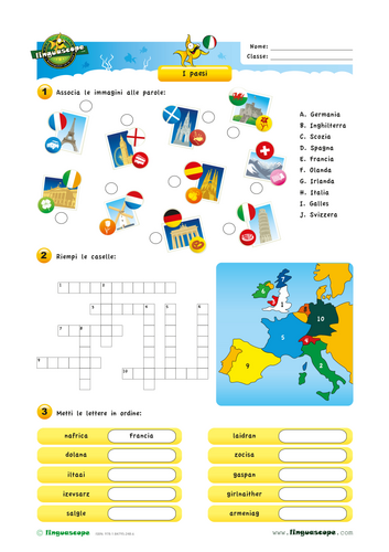 Countries and nationalities in Italian