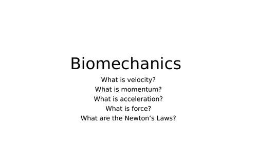 OCR A-Level PE: Biomechanics 1 Full Topic
