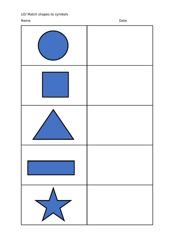 LO/ Match shapes to symbols