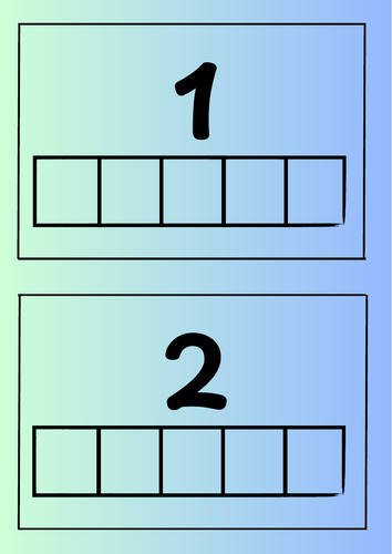 Blank 5 frames with numbers