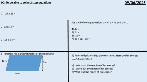 Solving 2 Step Equations
