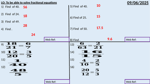 Solving Fractional Equations
