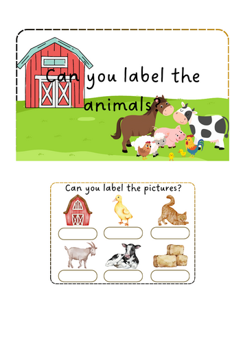Farm Animals - Label the farm animals