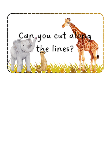 Savannah Animals - Scissor Skills