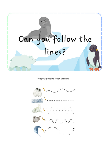 Arctic Animals - Pencil control