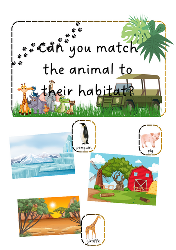 Animals Animal Habitats Teaching Resources