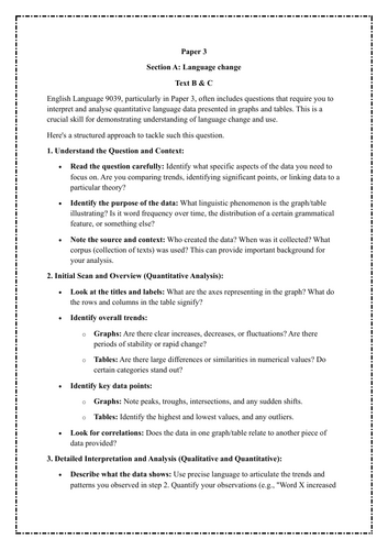 Paper 3  Section A: Language Change, Texts B & C.