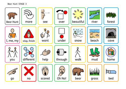 Bear Hunt communication boards