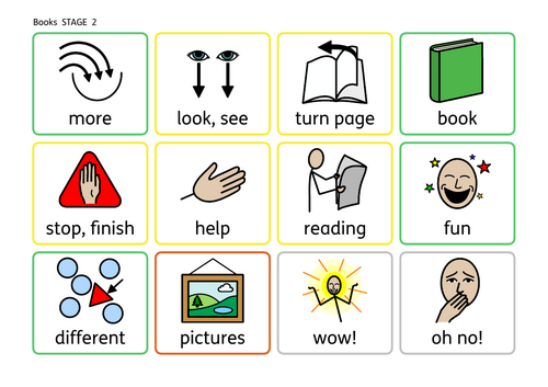 Books communication boards