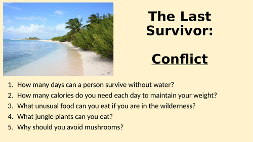 Non Fiction - Survival - Conflict (Assessment Prep and Assessment)