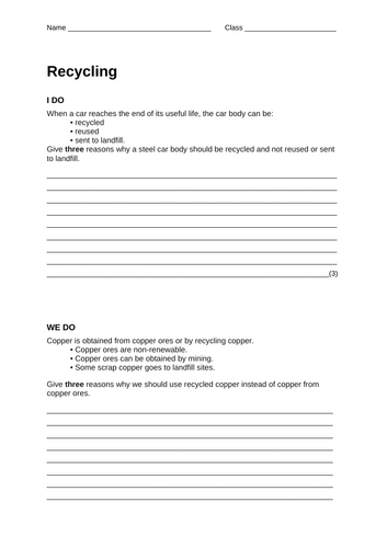 Recycling - I do, we do, you do