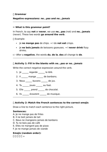 Studio 3 (Vert) - Module 3 - Du matin au soir - Grammar - Negatives
