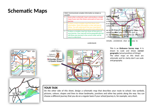 KS3 DT - schematic maps