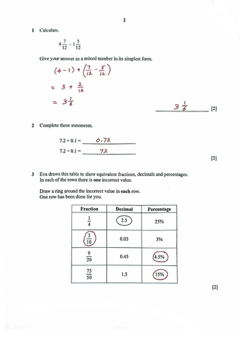 STAGE 8 PROGRESSION TEST MATHEMATICS PAPER 1 (2025) WORKED SOLUTIONS