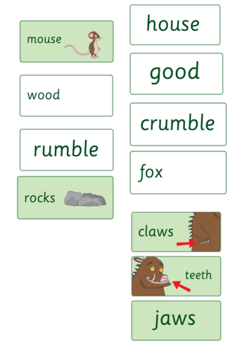 The Gruffalo words cards