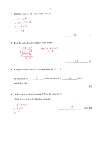 STAGE 7 PROGRESSION TEST MATHEMATICS PAPER 2 (2025) WORKED SOLUTIONS