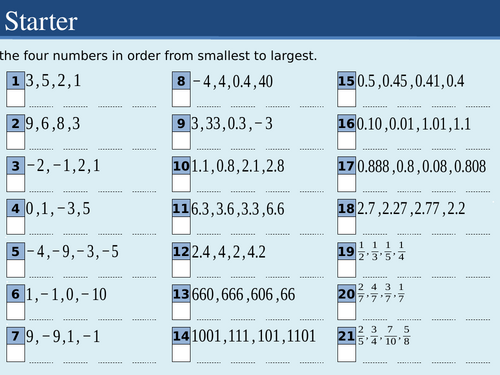 Year 7 Unit 5 Averages