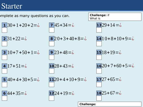 Year 7 Unit 9 Equations