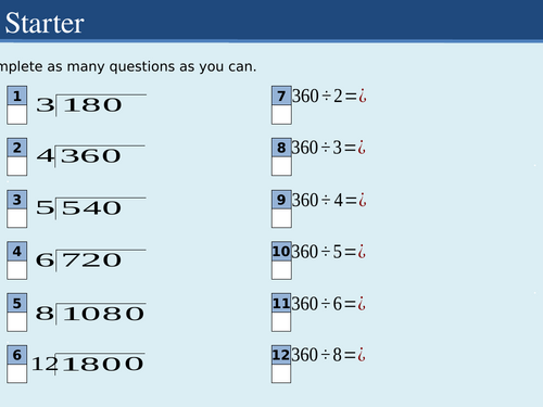 Year 7 Unit 11 Angles