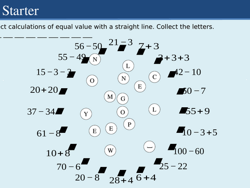 Year 7 Unit 12 Number lines