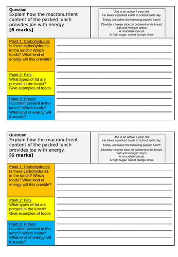 6 Mark Questions - Structure Strips (AQA)