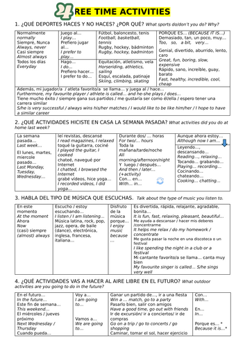 NEW GCSE AQA SPANISH SPEAKING BOOKLET MODULE 4