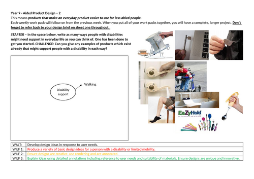 Desiging for a Target Audience; People with low mobility