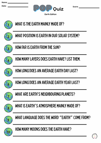 Earth - POPQuiz