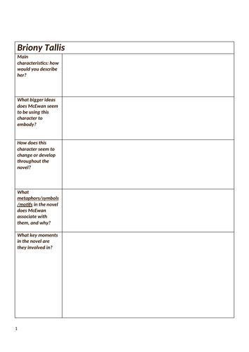 Atonement Character Revision