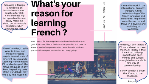 Promoting French GCSE Option Posters