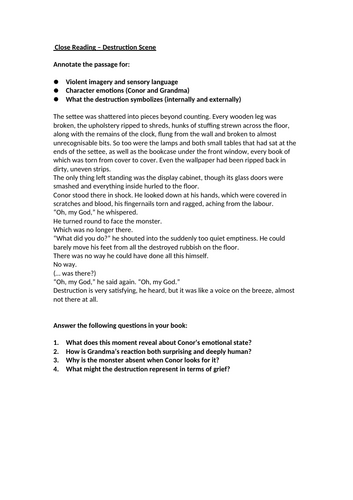 A Monster Calls - Chapter 17 and 18